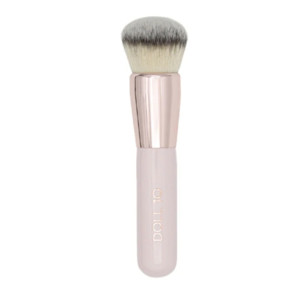 Doll 10 Skin Buffing Makeup Brush. New In Sealed Packaging. Pink Handle.